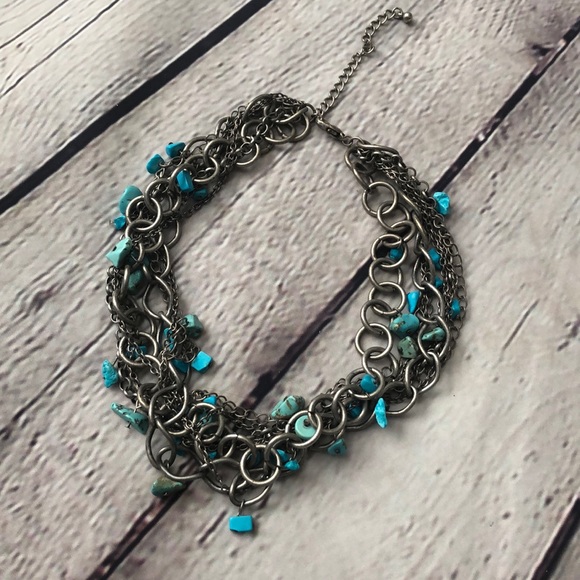 Jewelry - Silver/Turquoise Statement Necklace